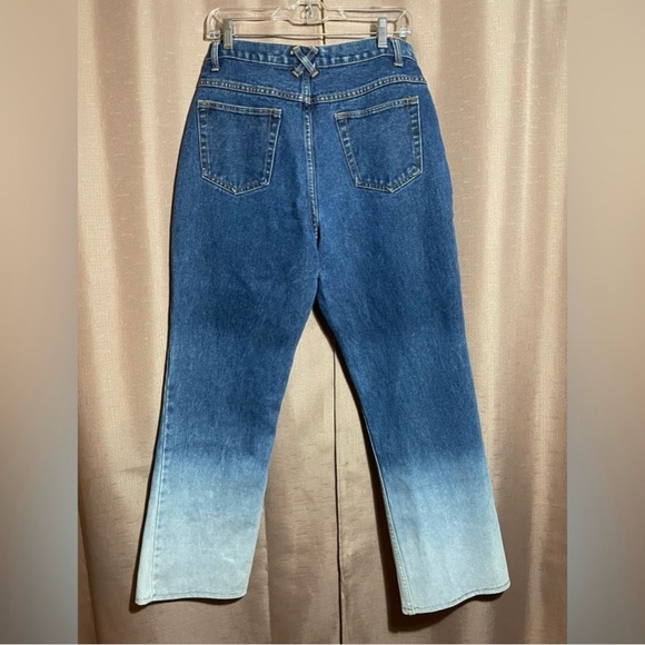 ❄️ Bill Blass Brittany Blue Flare Gradient High rise 10 Jeans GUC Vintage Ombré - Picture 3 of 9